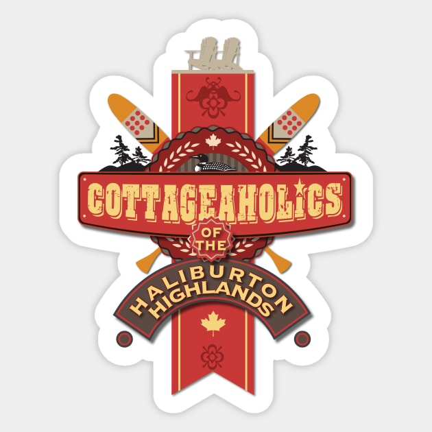 Cottageaholics Haliburton Highlands Sticker by DavidLoblaw